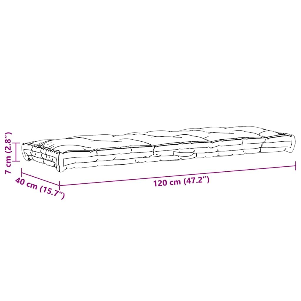 Amazon.co.jp: vidaXL パレットフロークッション 2点 コットン トープ